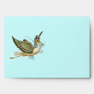 STORK BOY BABY SHOWER , Blue Envelopes