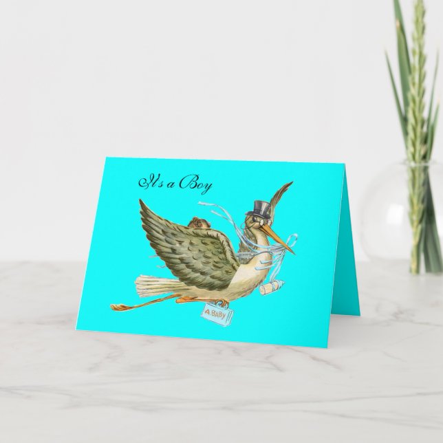 STORK BOY BABY SHOWER INVITATION (Front)