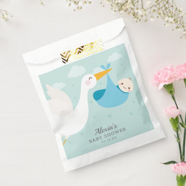 Stork Boy Bundle Baby Shower Favour Bags (Sealed)