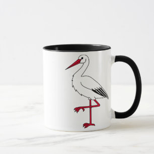Stork cartoon mug