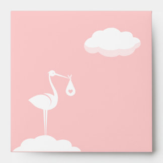 Stork Delivery Baby Girl envelope