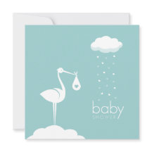 Stork Delivery Boy Baby Shower invitation