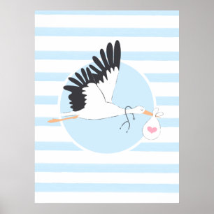 Stork Delivery Medical Office Cute Poster OBGYN