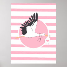 Stork Delivery Medical Office Cute Poster OBGYN