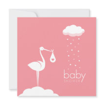 Stork Delivery Pink Baby Shower