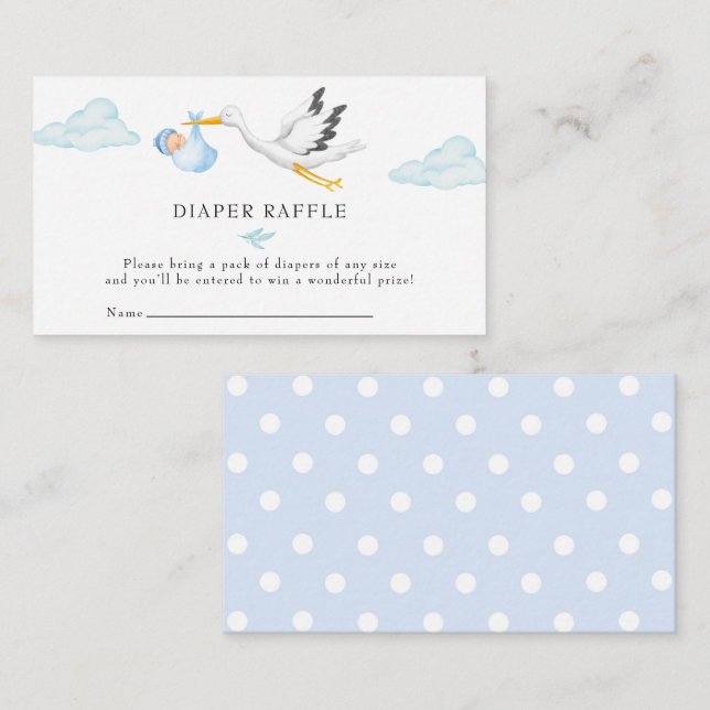 Stork | Diaper Raffle Enclosure Card (Front/Back)