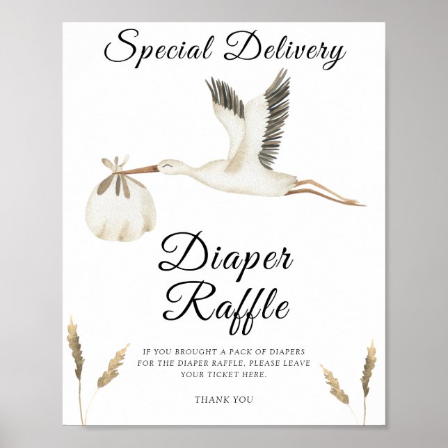 stork - diaper raffle poster (Front)
