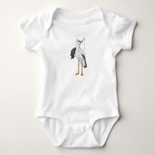 Stork Fishing Fisher Fishing rod Baby Bodysuit