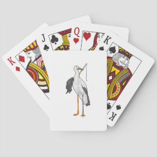 Stork Fishing Fisher Fishing rod Playing Cards