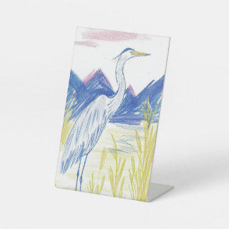 Stork from a mirage pedestal sign