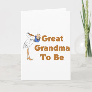Stork Great Grandma To Be Card
