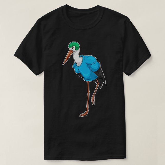 Stork Helmet T-Shirt (Design Front)