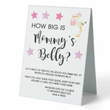 Stork How Big is Mummy Belly Table Sign