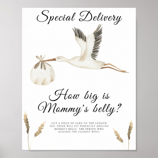 Stork - how big is mummy's belly game  poster (Front)