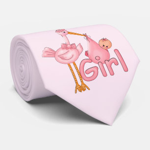 Stork It's A Girl Tie