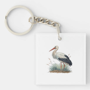 Stork Key Ring