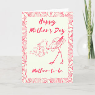 Stork Mummy To Be Mother's Day Card