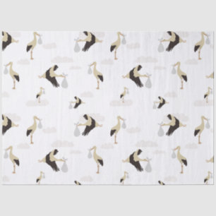Stork Newborn Baby Boy Girl Pattern Tissue Paper