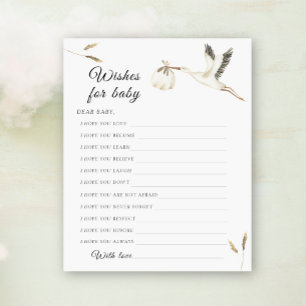 Stork - Party game wishes for baby game