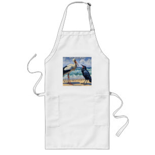 Stork Raven Mad – Beach Bird Banter Long Apron