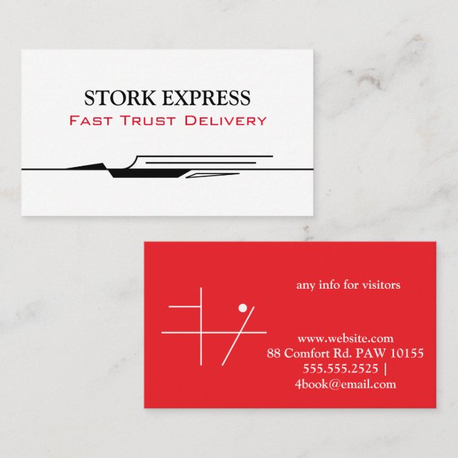 Stork Speed Liner Business Card (Front/Back)