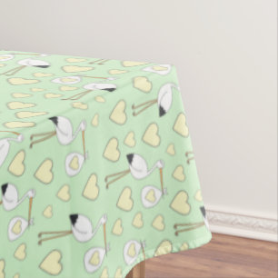 Stork Spring Baby Shower  Tablecloth