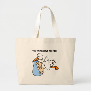 Stork Twin Arrival Large Tote Bag