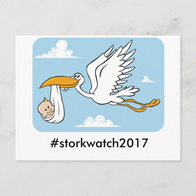 Stork watch postcard (Front)