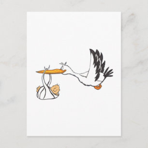Stork with Baby - Gift for Parents to be Postcard
