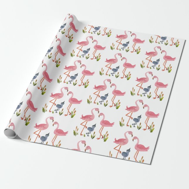  Stork Wrapping Paper | Baby Shower, Birth,B-day (Unrolled)