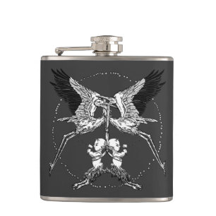 Storks and Satyrs Hip Flask