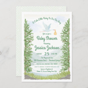 Stork's Journey Baby Shower Invitation
