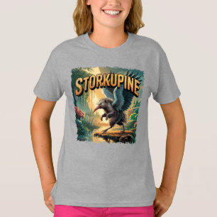 Storkupine Illustration – Stork Porcupine Funny T-Shirt