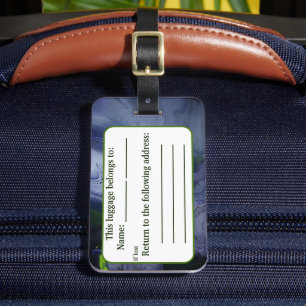 Storm Acrylic Pour Inspired Luggage Tag