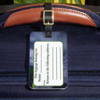 Storm Acrylic Pour Inspired Luggage Tag