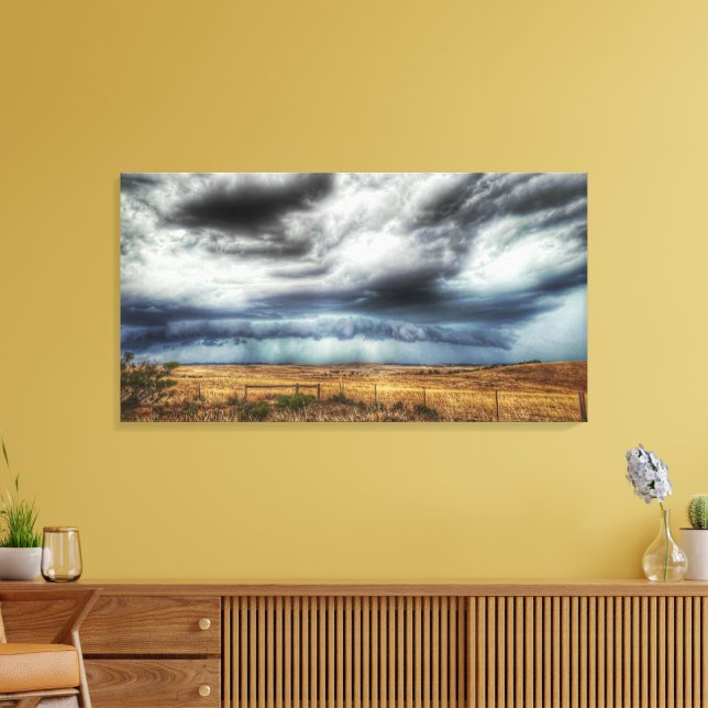 'Storm Approaching' Weather Photo Canvas Print (Insitu(LivingRoom))
