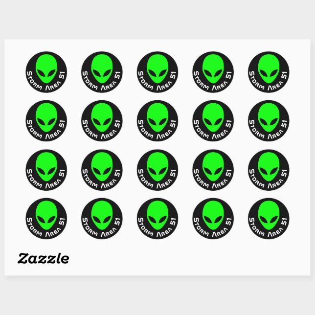 Storm Area 51 Classic Round Sticker (Sheet)