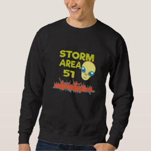 Storm Area 51 Green Alien Can't Stop All Of Us Sweatshirt