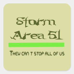 Storm Area 51 Square Sticker