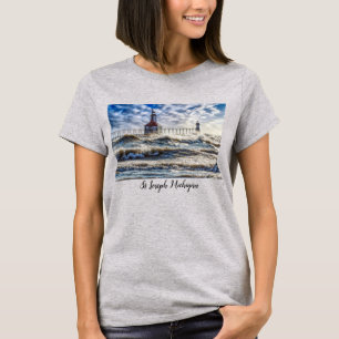 Storm At St Joseph Lighthouse T-Shirt