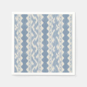 Storm Blue Ikat Stripe, Bar Cart Napkin