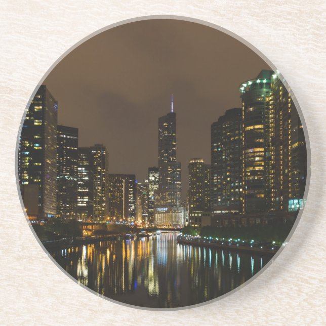 Storm Brewing Over Chicago Coaster (Front)