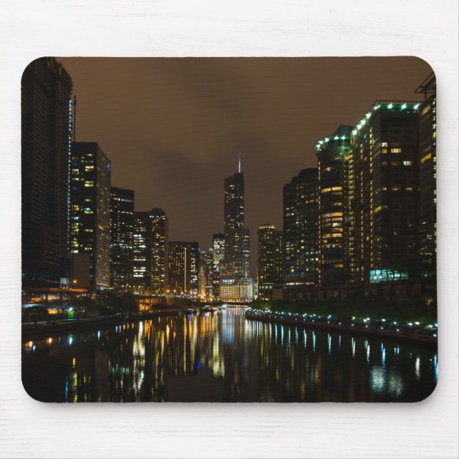 Storm Brewing Over Chicago Mouse Mat (Front)