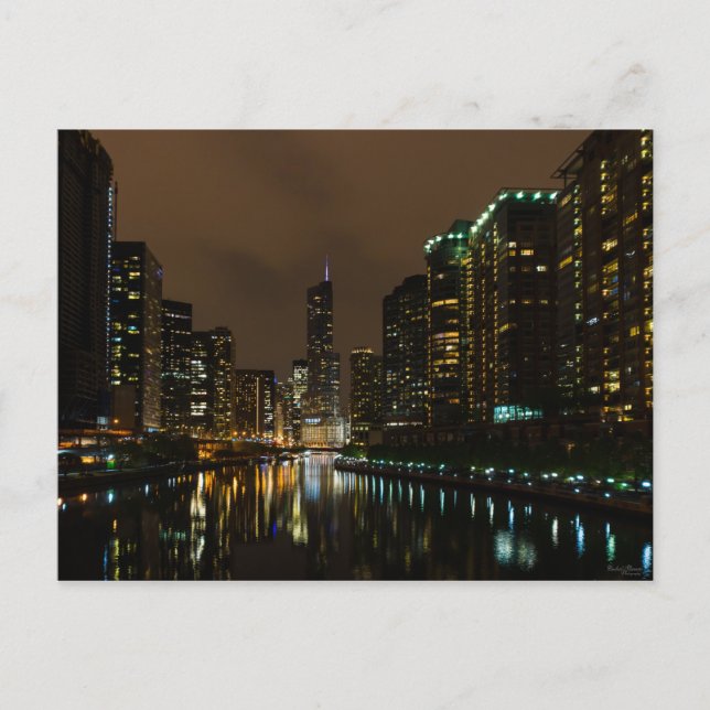 Storm Brewing Over Chicago Postcard (Front)