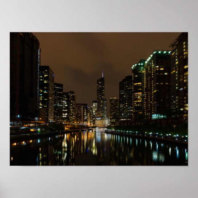 Storm Brewing Over Chicago Poster (Front)