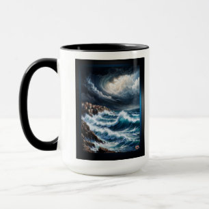 Storm By A Mediterranean Coast AI Art by Xendor7 Mug