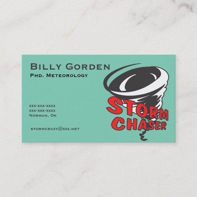 Storm Chaser Business Card (Front)