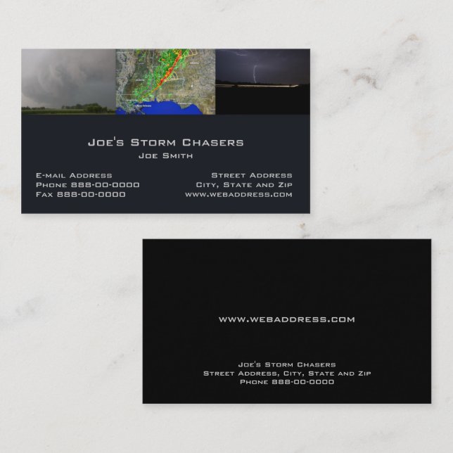Storm Chaser Business Card (Front/Back)
