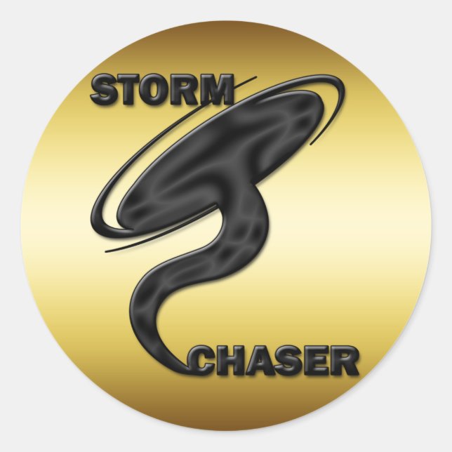 STORM CHASER CLASSIC ROUND STICKER (Front)