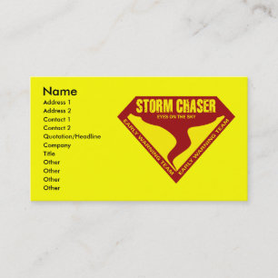 STORM CHASER EYES ON THE SKY BUSINESS CARDS